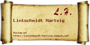 Lintscheidt Hartvig névjegykártya